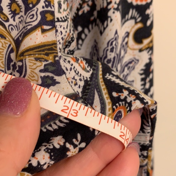 Like New🌼 Blue and Terracotta Blouse - Picture 8 of 16